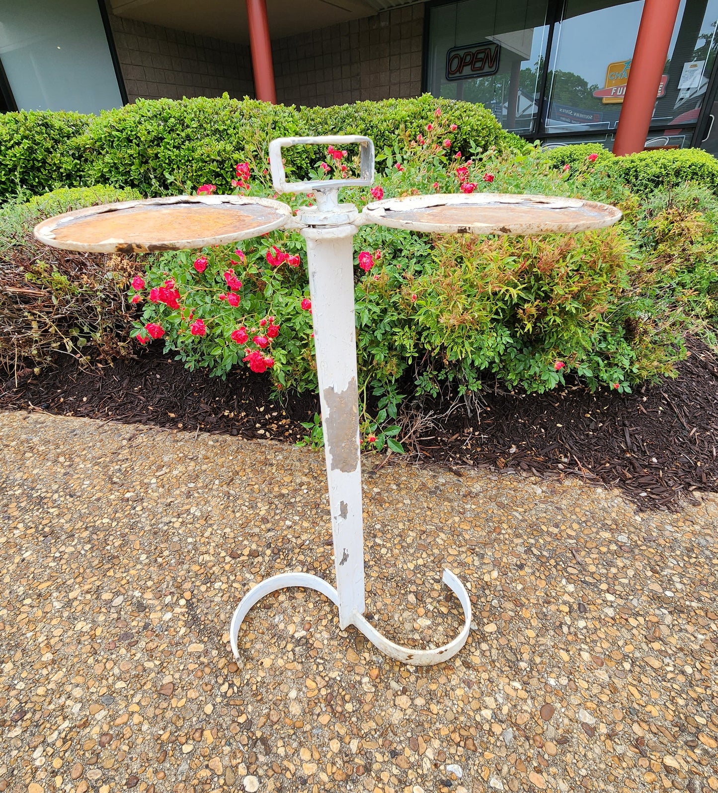 Vintage Mid-Century Painted Stainless Steel Plant Stand