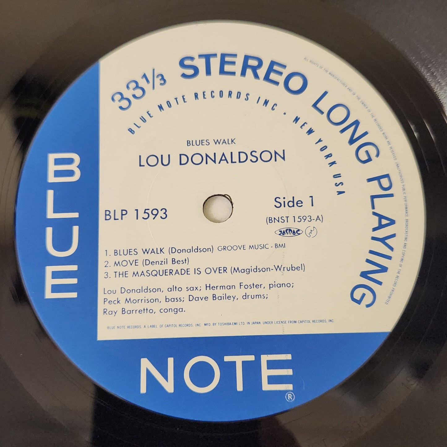 Lou Donaldson "Blues Walk" 1984 Blue Note Japan Reissue Jazz Record Album