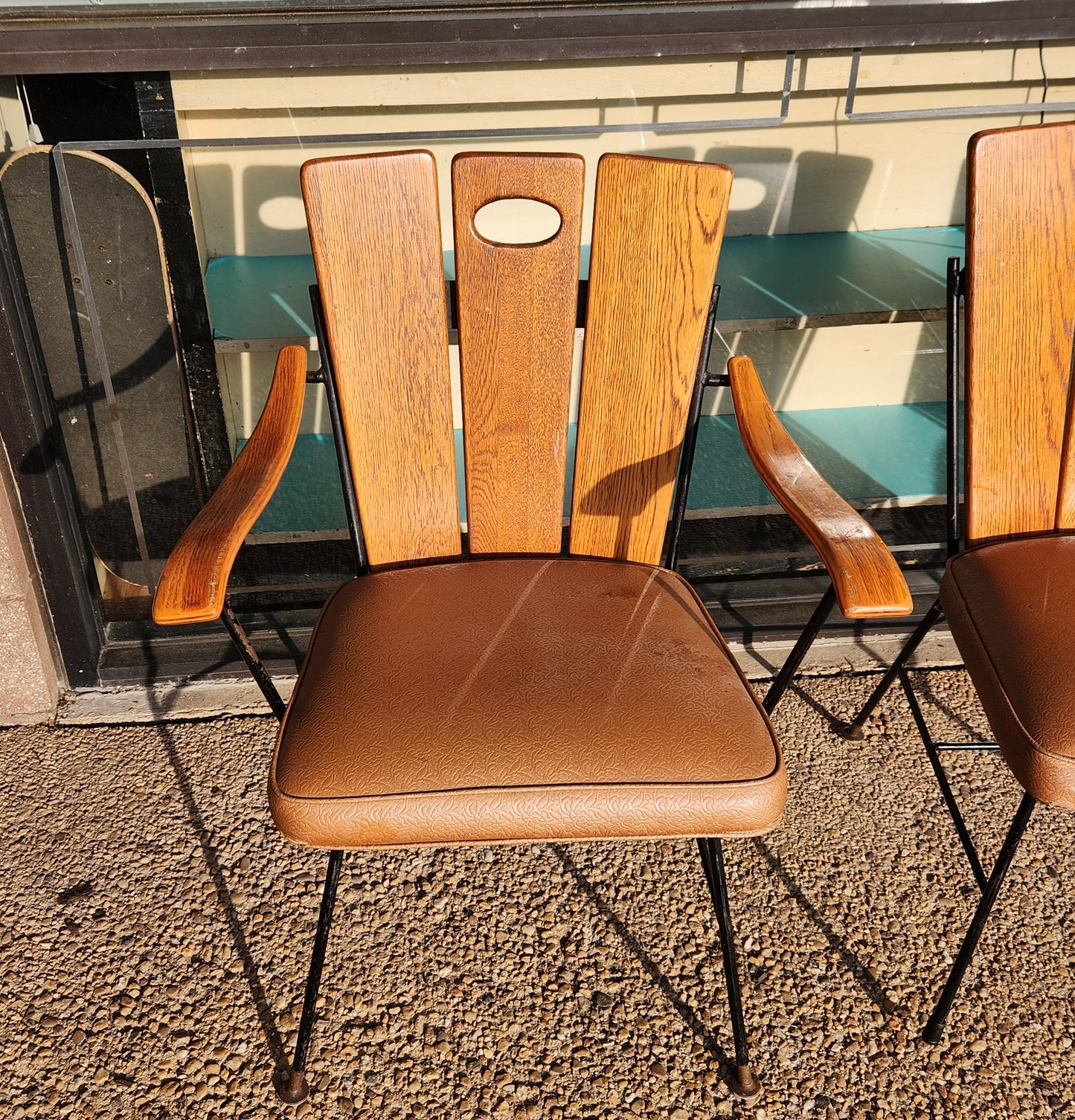 Set of 4 Mid-Century Richard McCarthy Iron & Wood Chairs