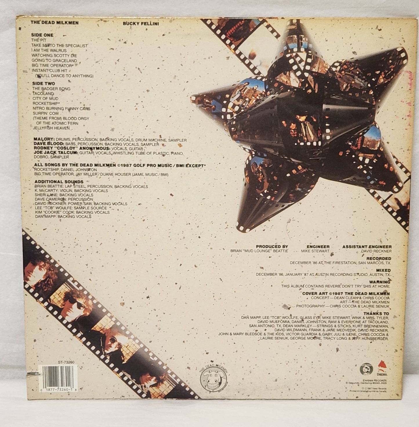 The Dead Milkmen "Bucky Fellini" 1987 Indie Rock Record Album