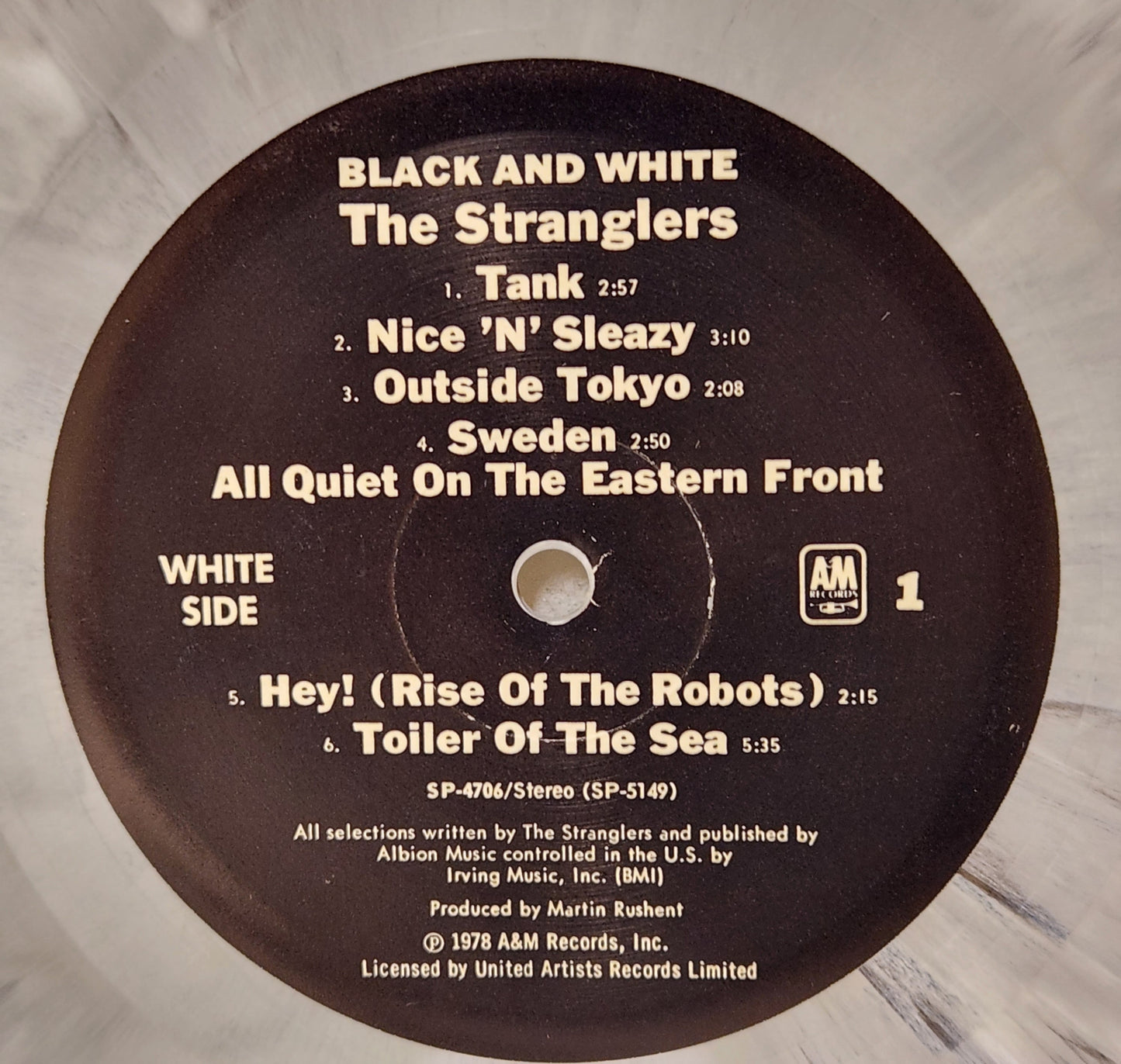The Stranglers "Black & White" 1978 Punk Rock New Wave Record Album
