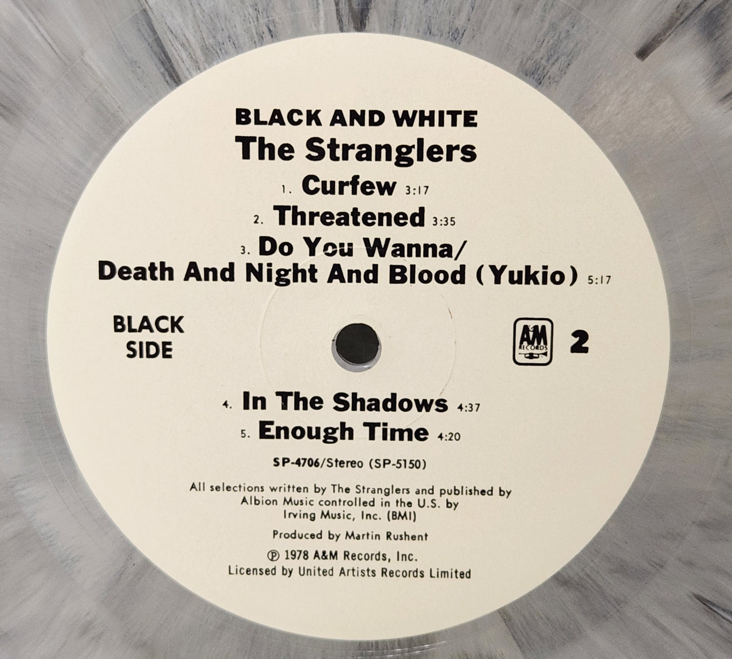 The Stranglers "Black & White" 1978 Punk Rock New Wave Record Album