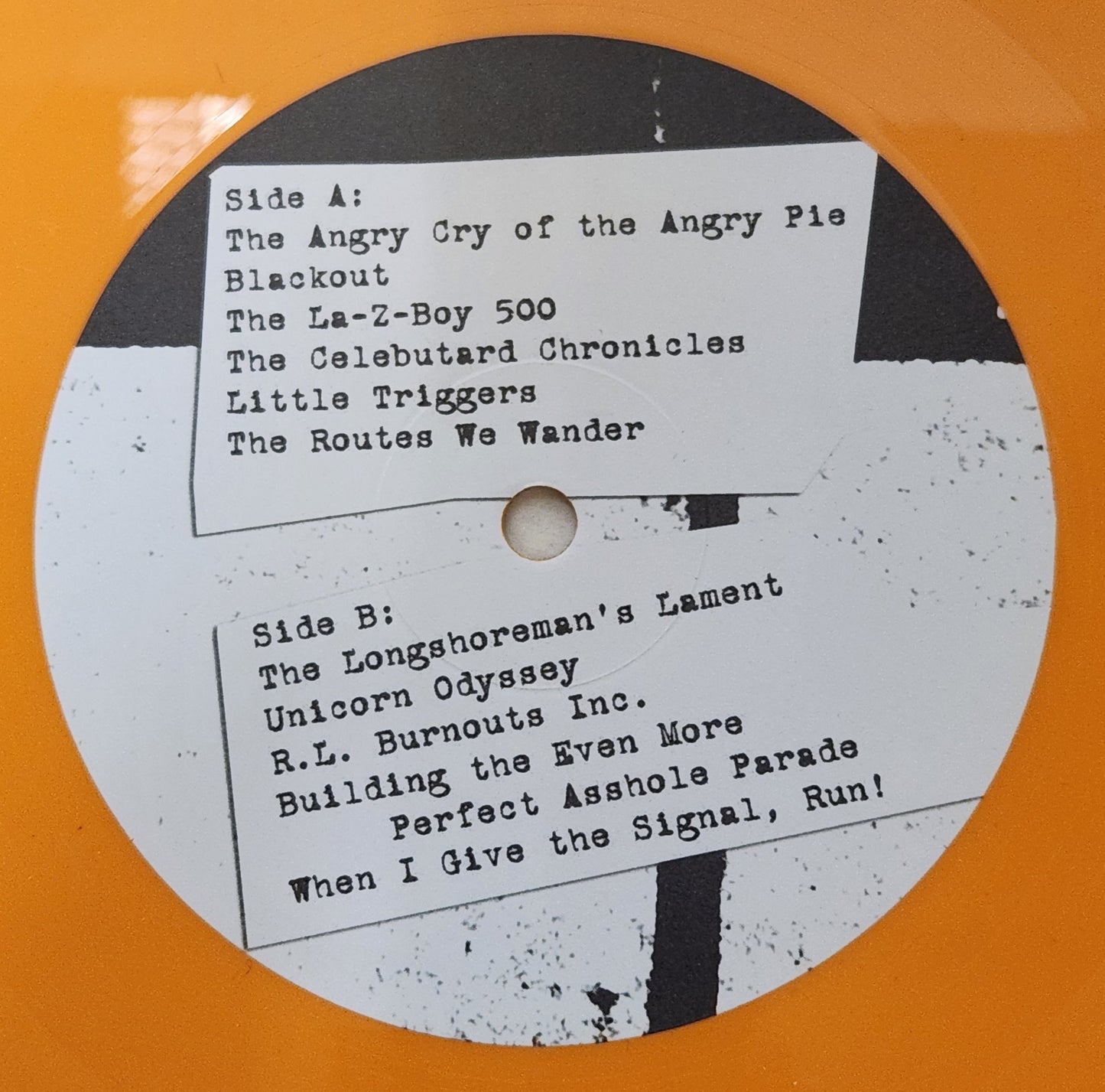 The Falcon "Unicornography" 2006 Punk Orange Vinyl Record Album