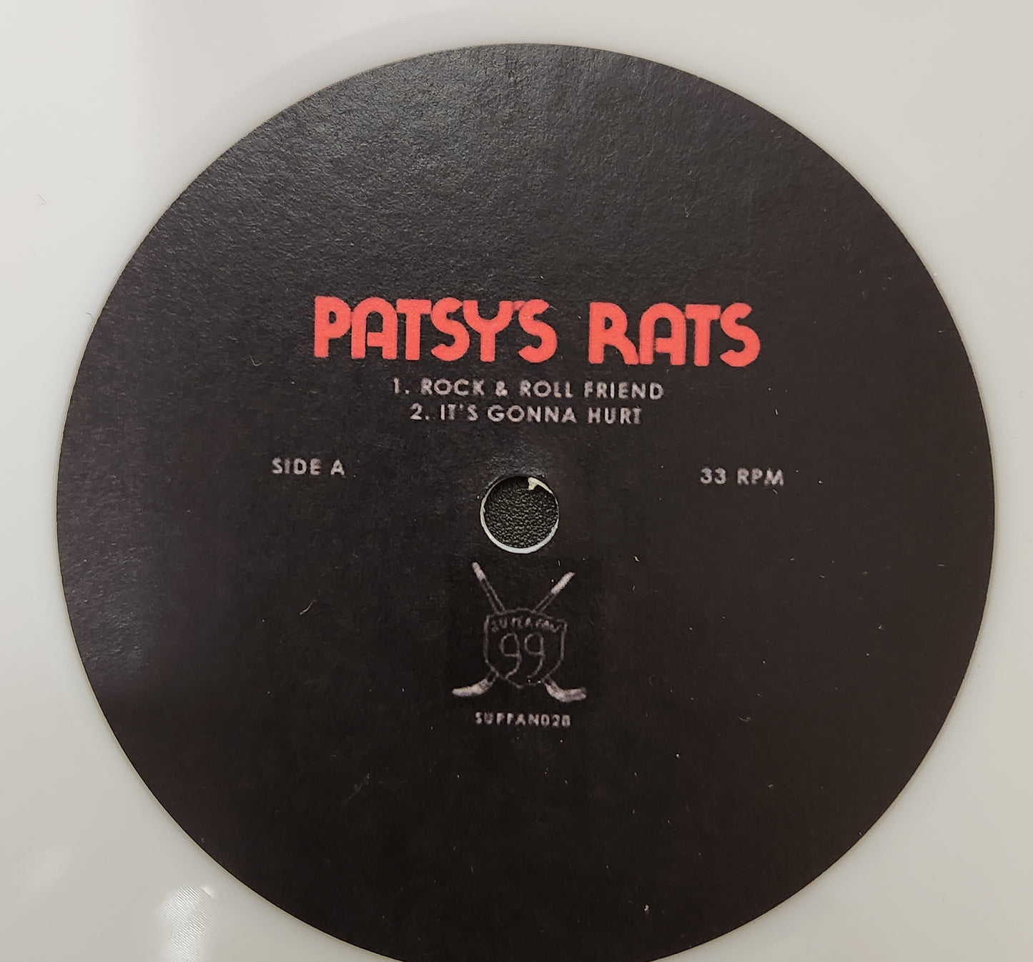 Obscure Patsy's Rats 2016 Self-Titled 8" Square White Lathe-Cut Indie Alt Rock EP Record