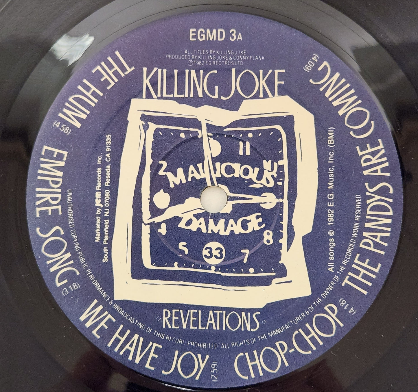 Killing Joke "Revelations" 1982 Post-Punk Rock Record Album