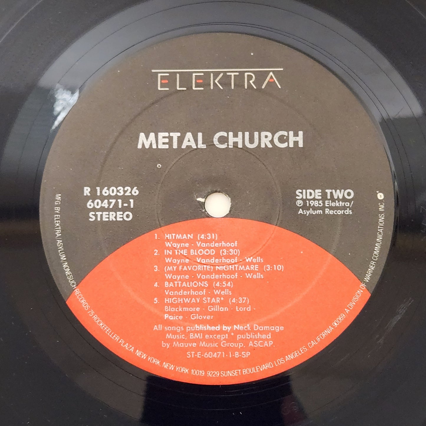 Metal Church Self-Titled 1984 Heavy Metal Thrash Record Album