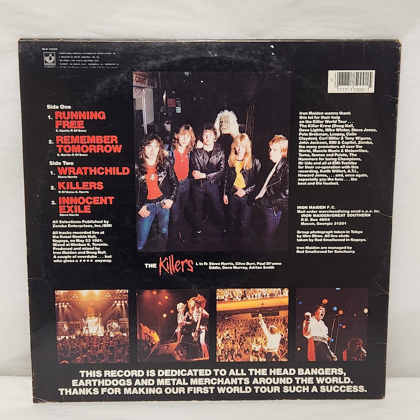 Iron Maiden "Maiden Japan" 1981 Heavy Metal Mini LP Record Album