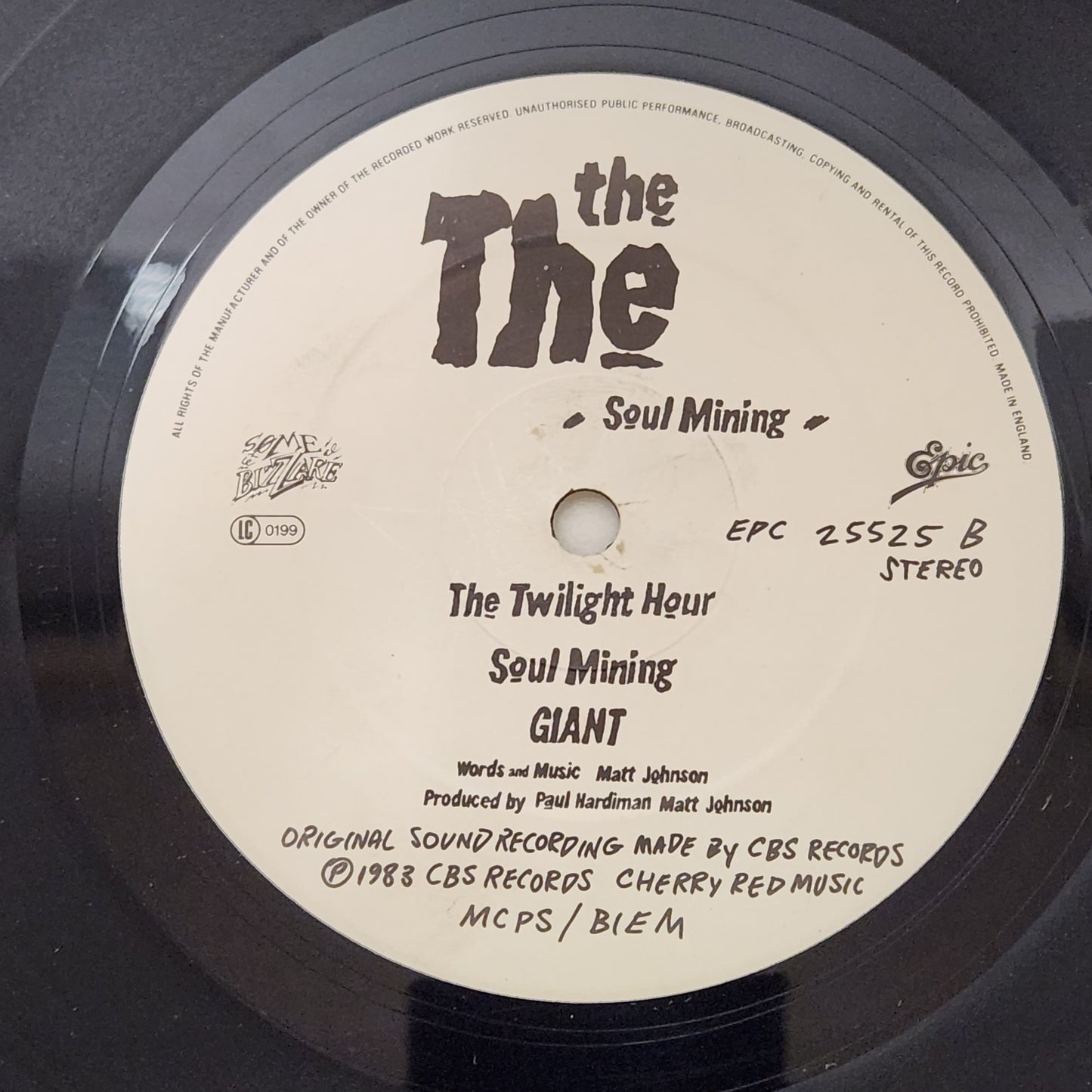 The The "Soul Mining" 1983 New Wave Synth Pop Record Album