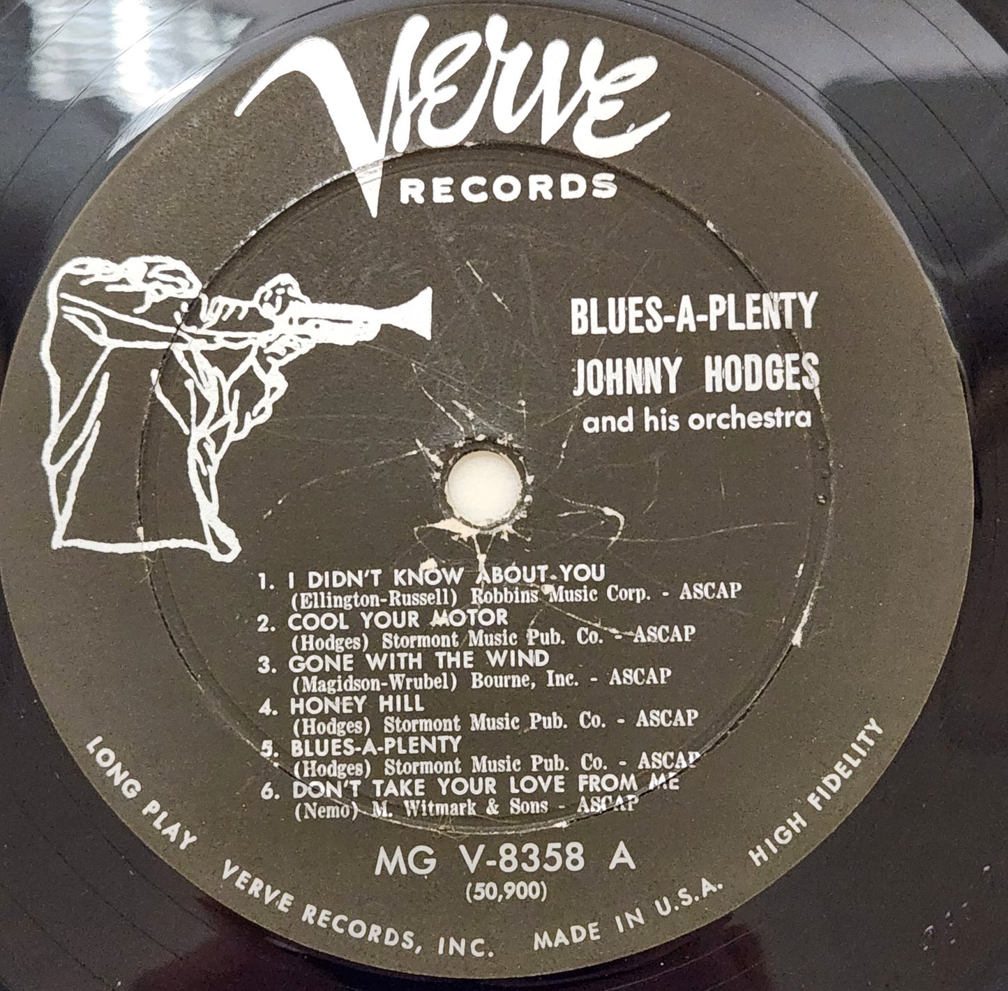Johnny Hodges & His Orchestra 1958 "Blues-A-Plenty" Jazz Record Album