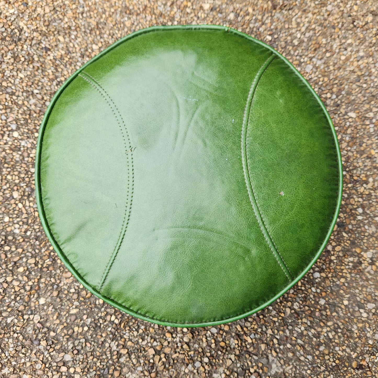 Mid-Century Retro Green Hassock Foot Stool