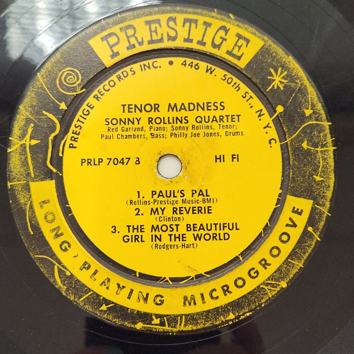 Sonny Rolling Quartet "Tenor Madness" Original 1956 Pressing Jazz Album (Prestige Records)