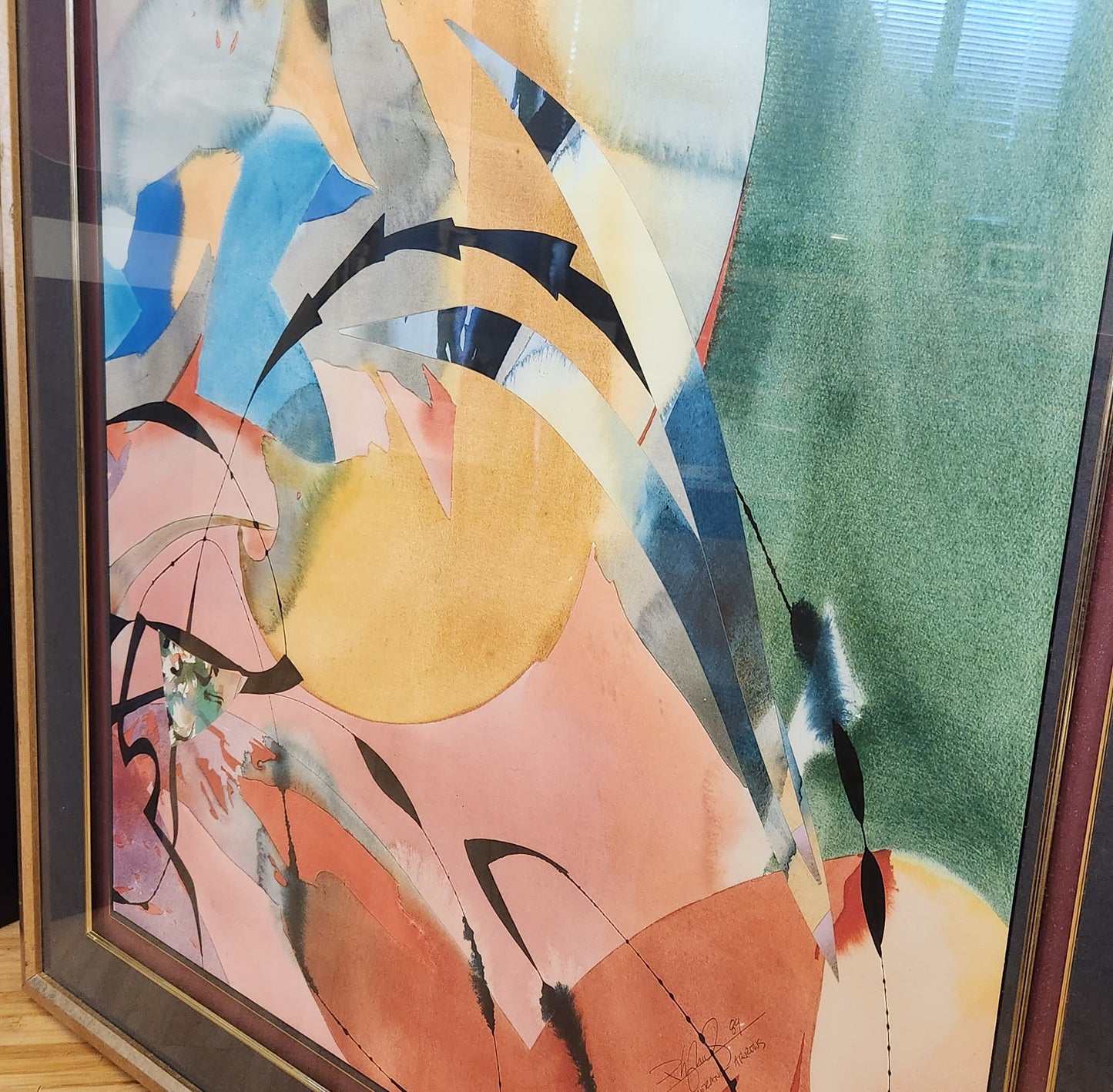 Peter Kitchell Signed & Dated "Boomerang Arrows" Postmodern Artwork