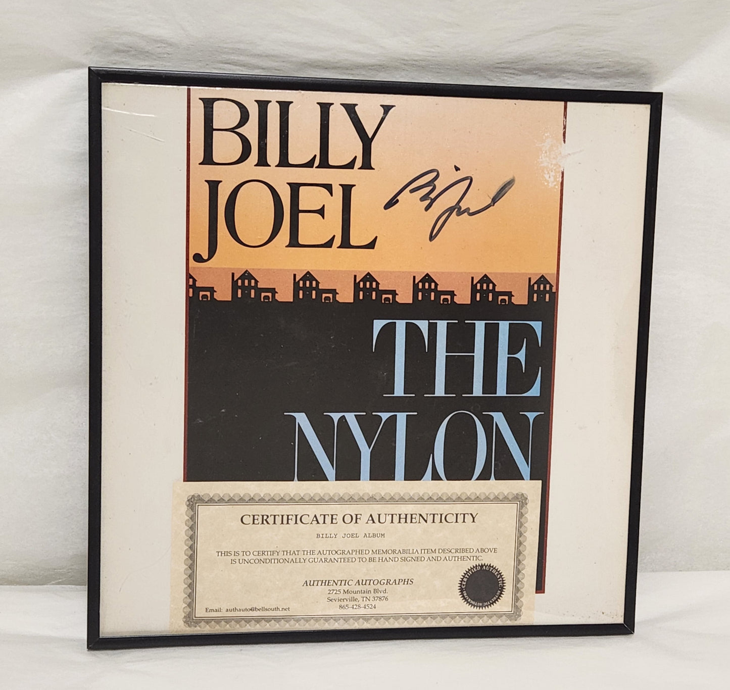 Billy Joel Autographed "Nylon Curtain" 1982 Framed Record Album with COA