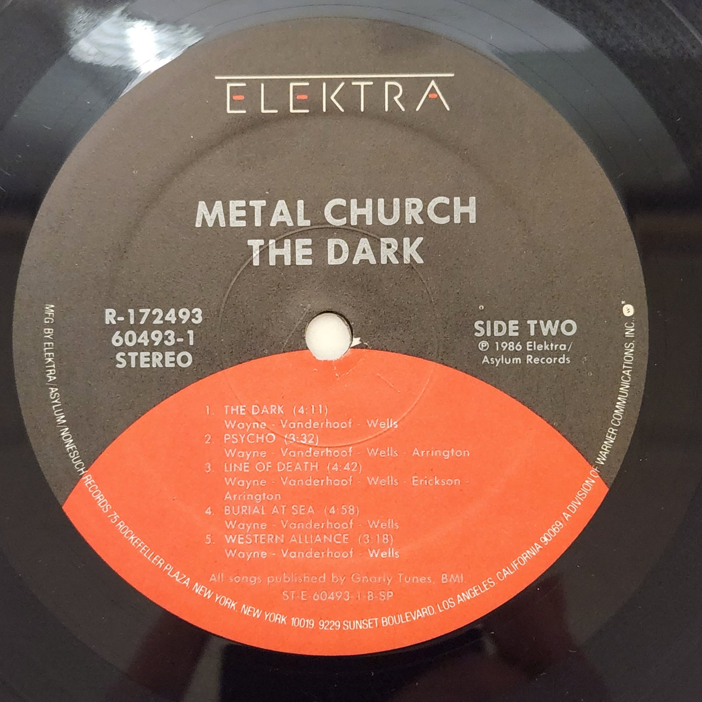Metal Church "The Dark" 1986 Thrash Metal Record Album