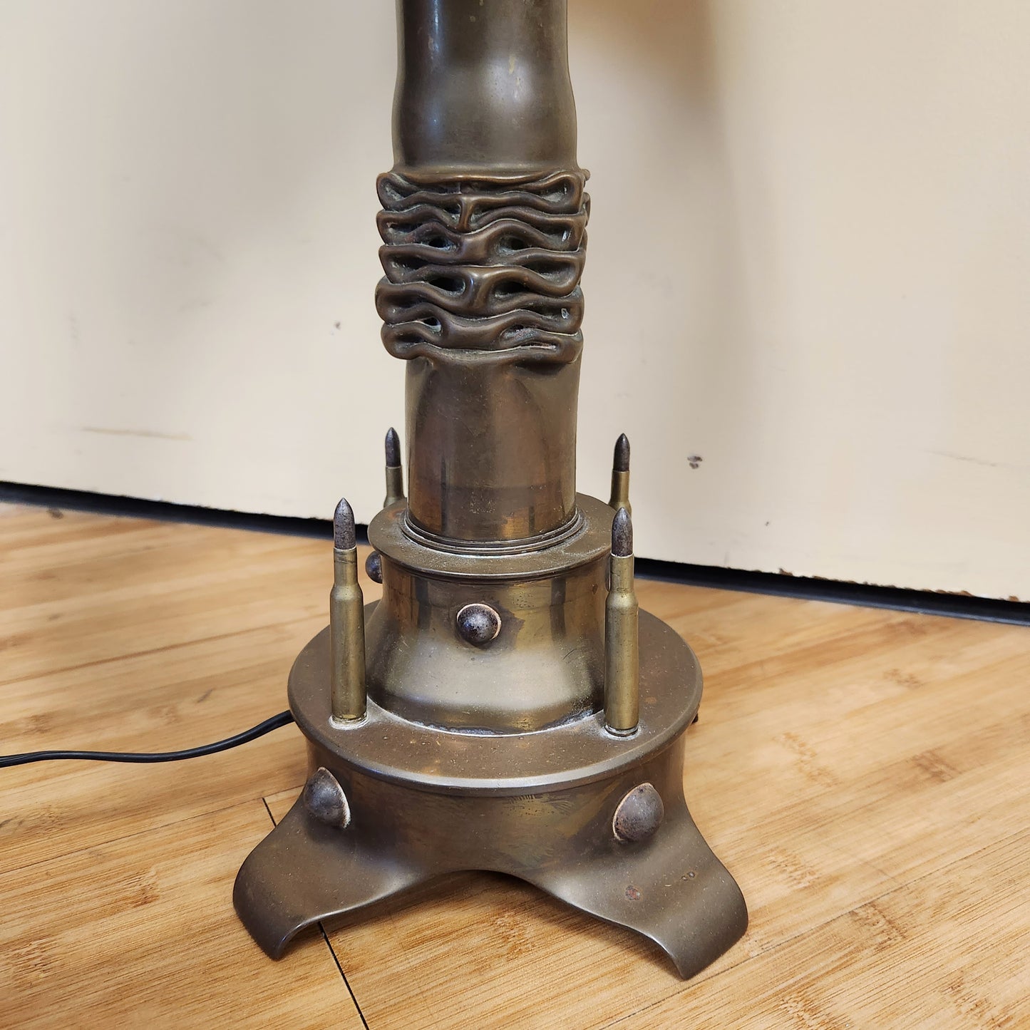 WWI / WWll Brass Trench Art Lamp