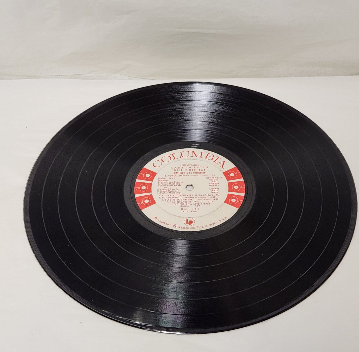 Billie Holiday "Lady In Satin" 1958 Promo Jazz Record Album