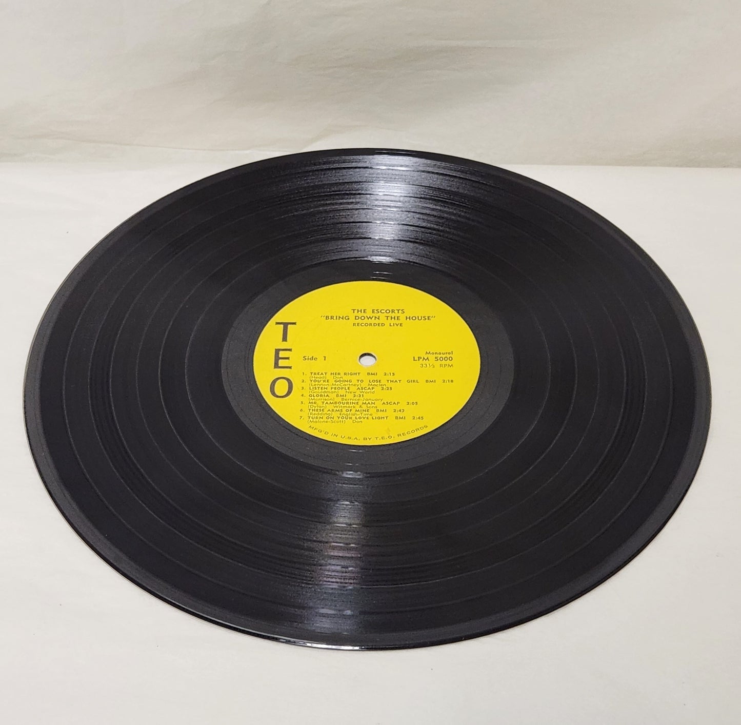 The Escorts "Bring Down The House" 1966 Garage Rock Record Album