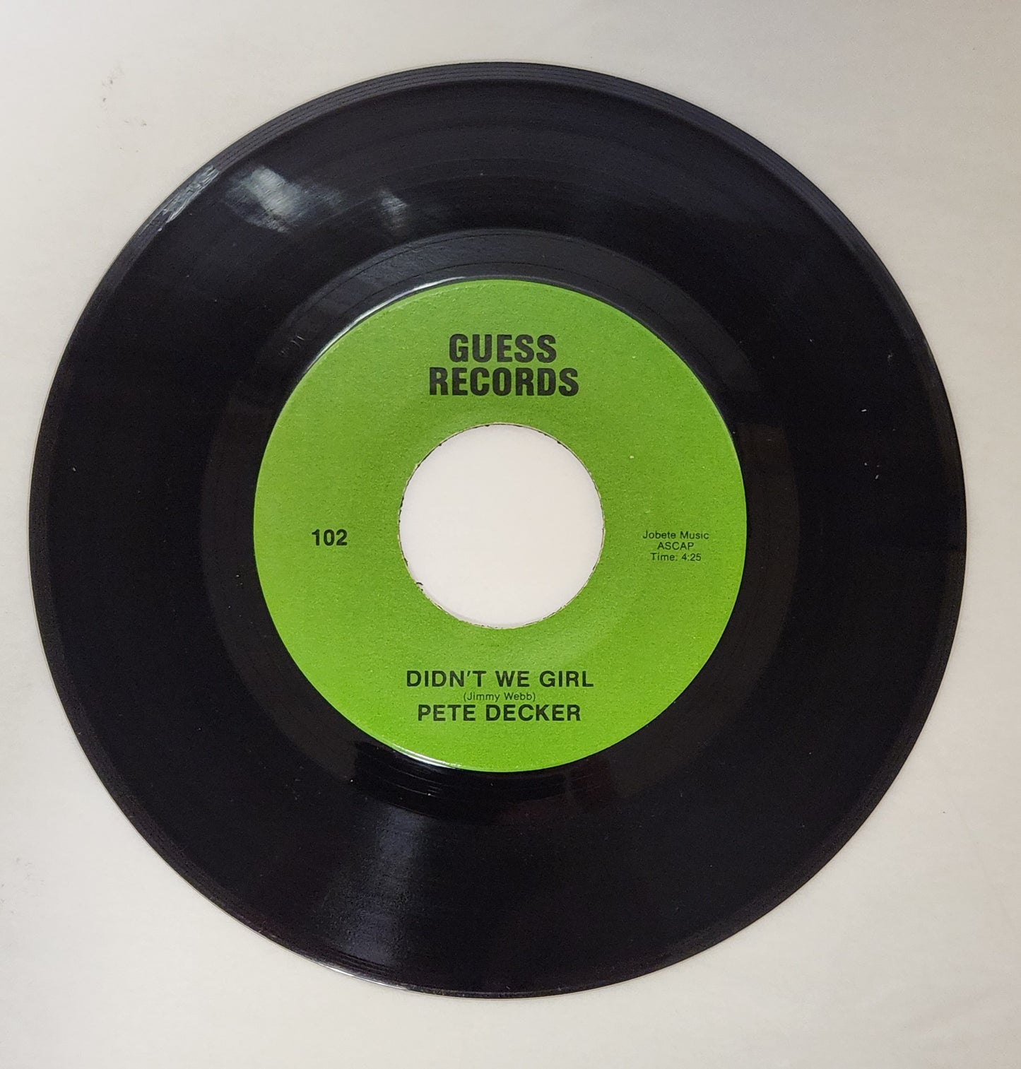 Pete Decker "Didn't We Girl / I Think Of You" Norfolk VA Funk & Soul 7" Single (Guess Records)
