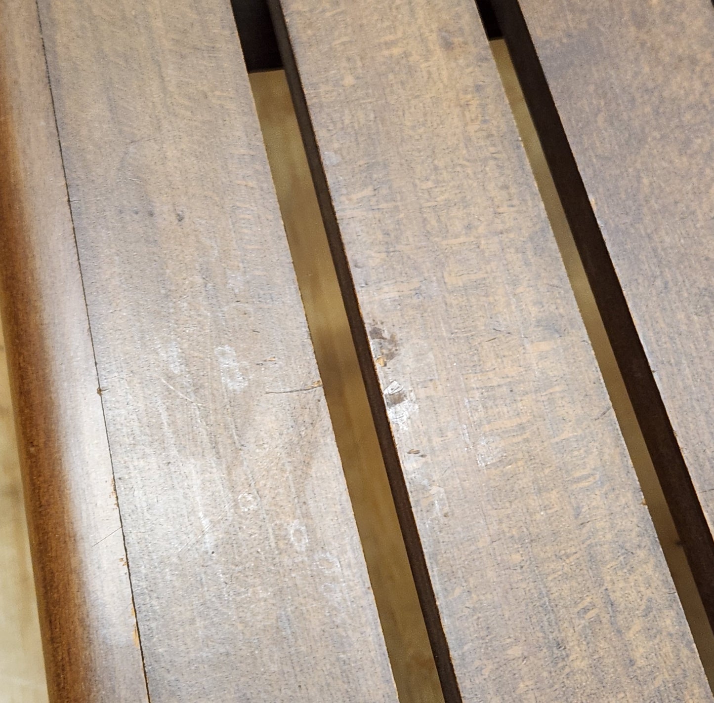 Pair of Mid-Century Walnut Slat End / Side Tables