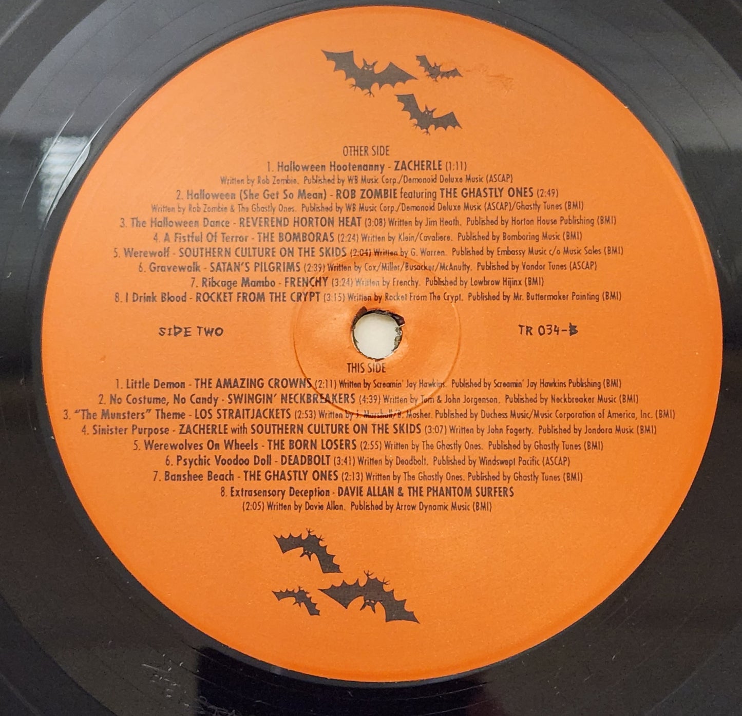 "Halloween Hootenanny" 1998 Psychobilly Garage Rock Record Album