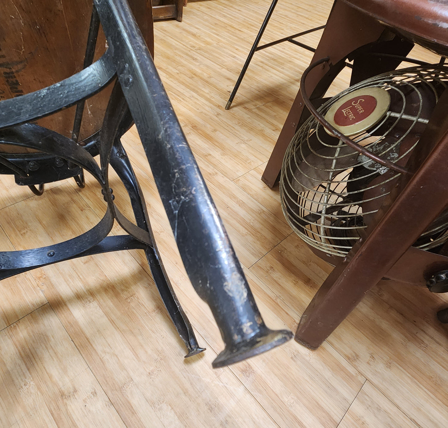 Industrial Vintage Morse Operator Chair Stool