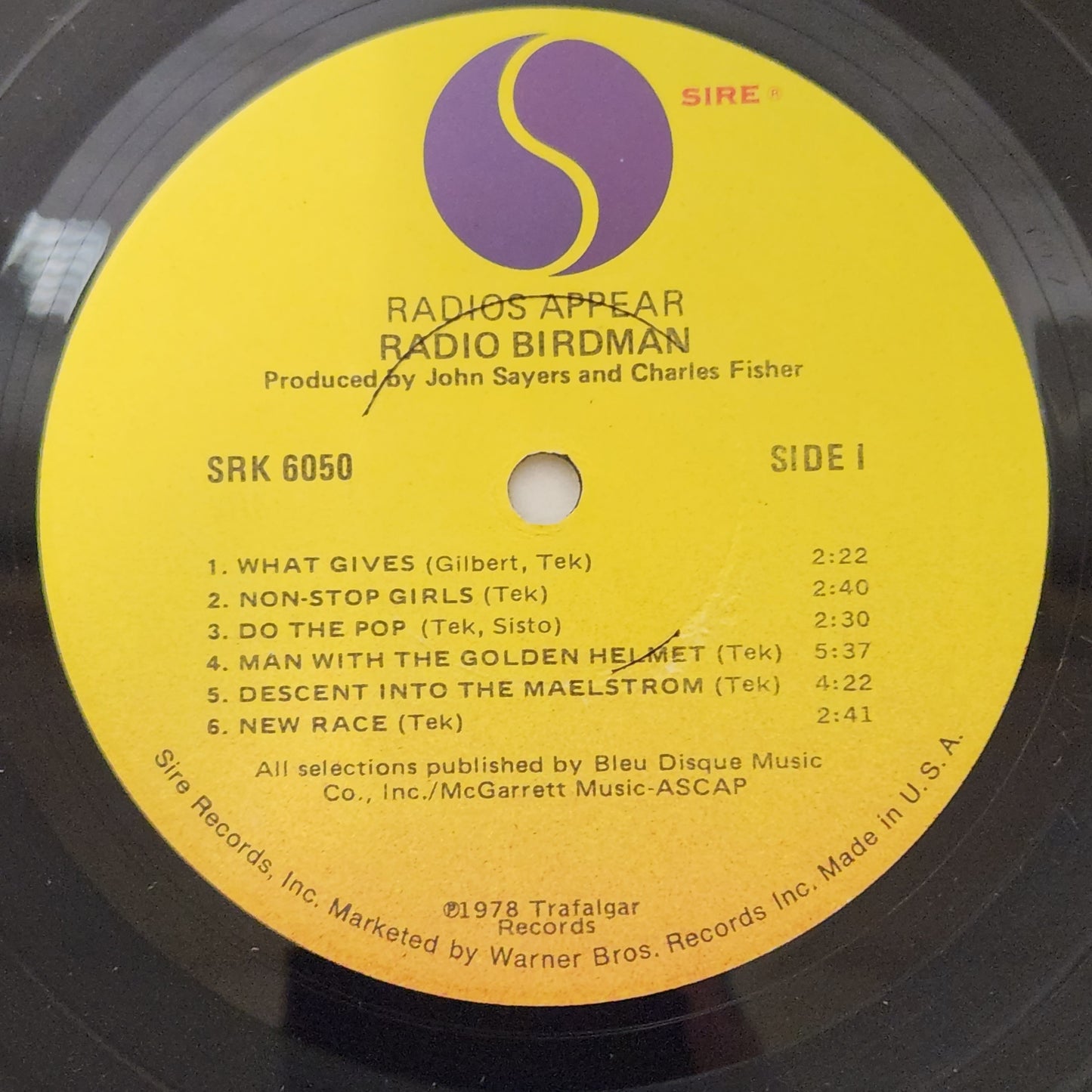 Radio Birdman "Radios Appear" 1978 Punk Garage Rock Promo Record Album