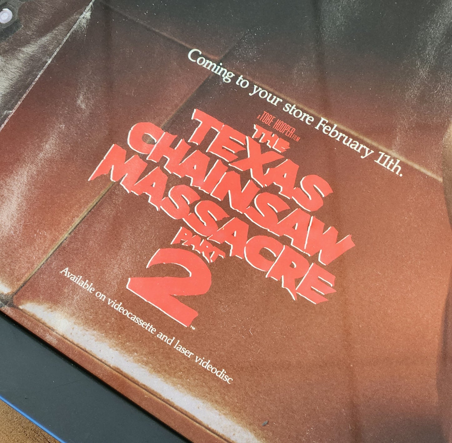 Rare 1987 Texas Chainsaw Massacre 2 Movie Promo Poster