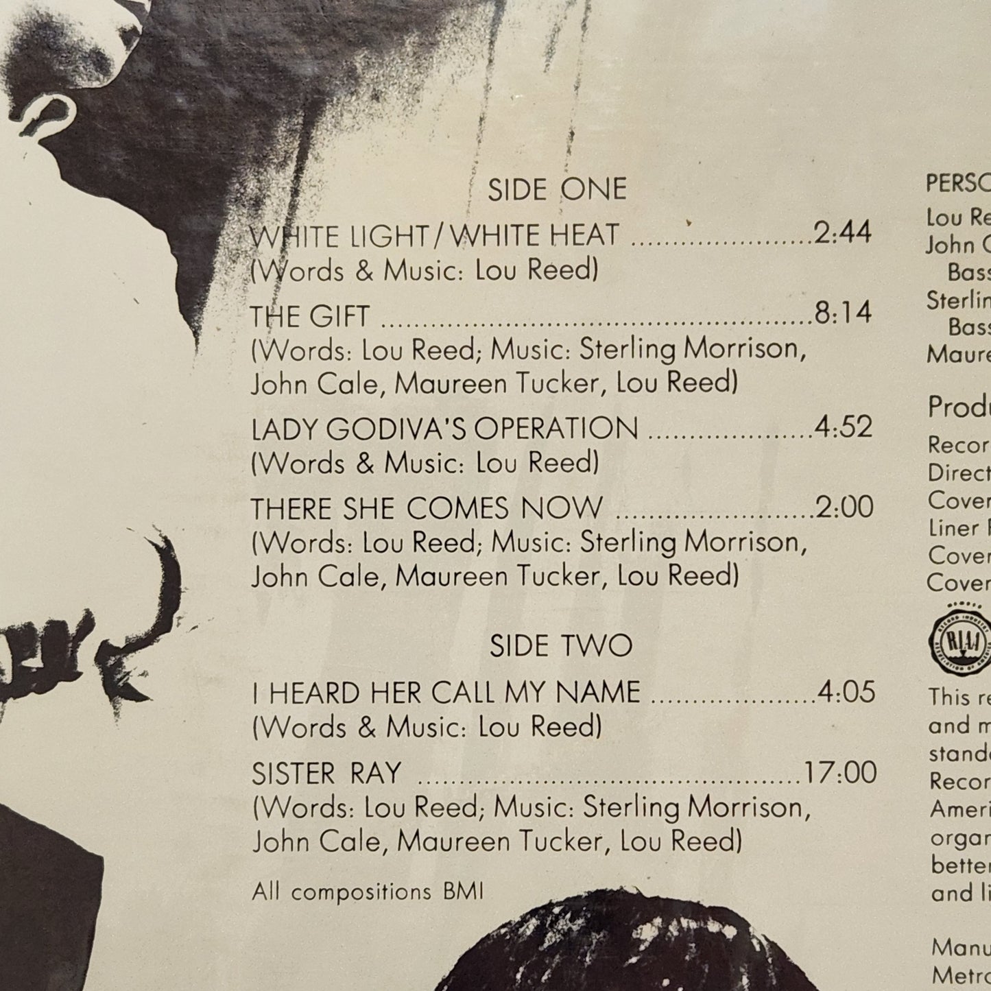 Vevlet Underground "White Light / White Heat" Original 1968 US Pressing Record Album