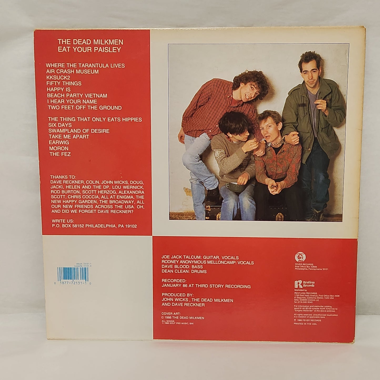 The Dead Milkmen "Eat Your Paisley" 1986 Alt Rock Punk Record Album
