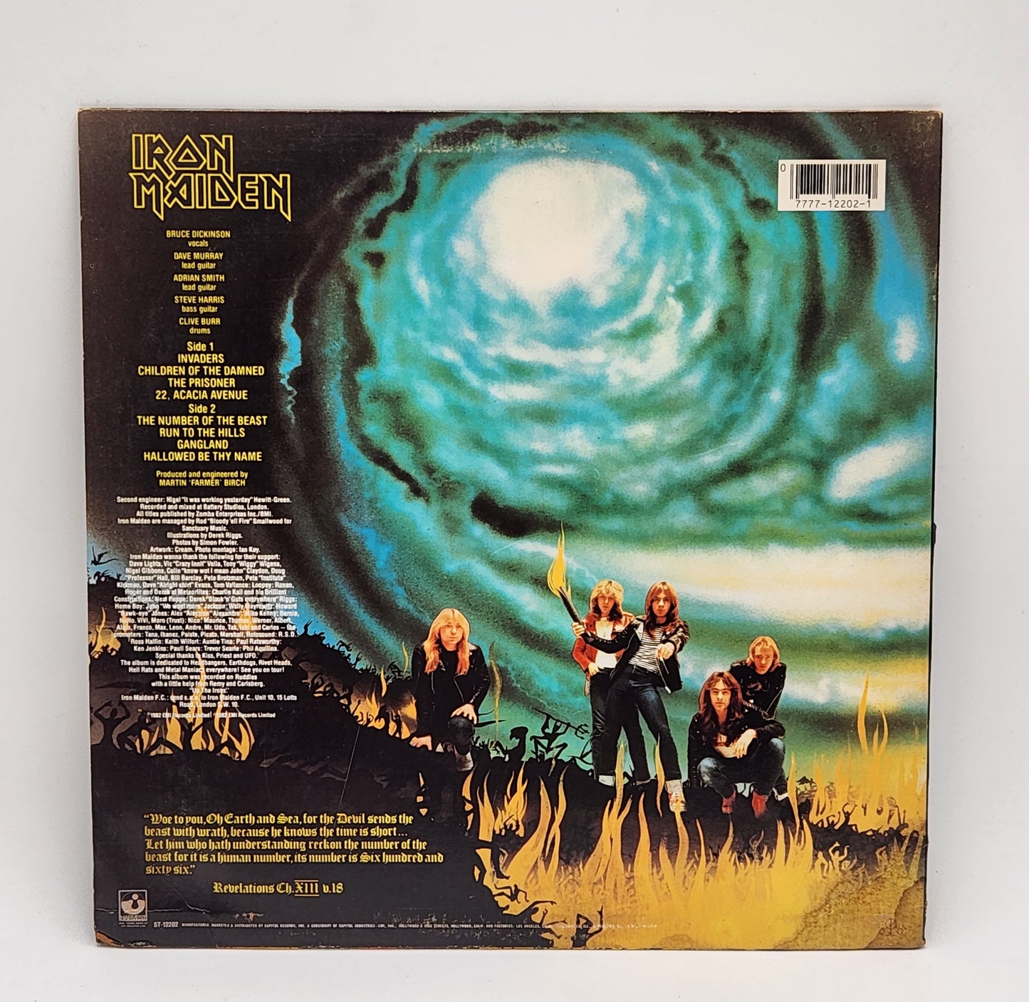 Iron Maiden "The Number Of the Beast" 1982 Heavy Metal Record Album
