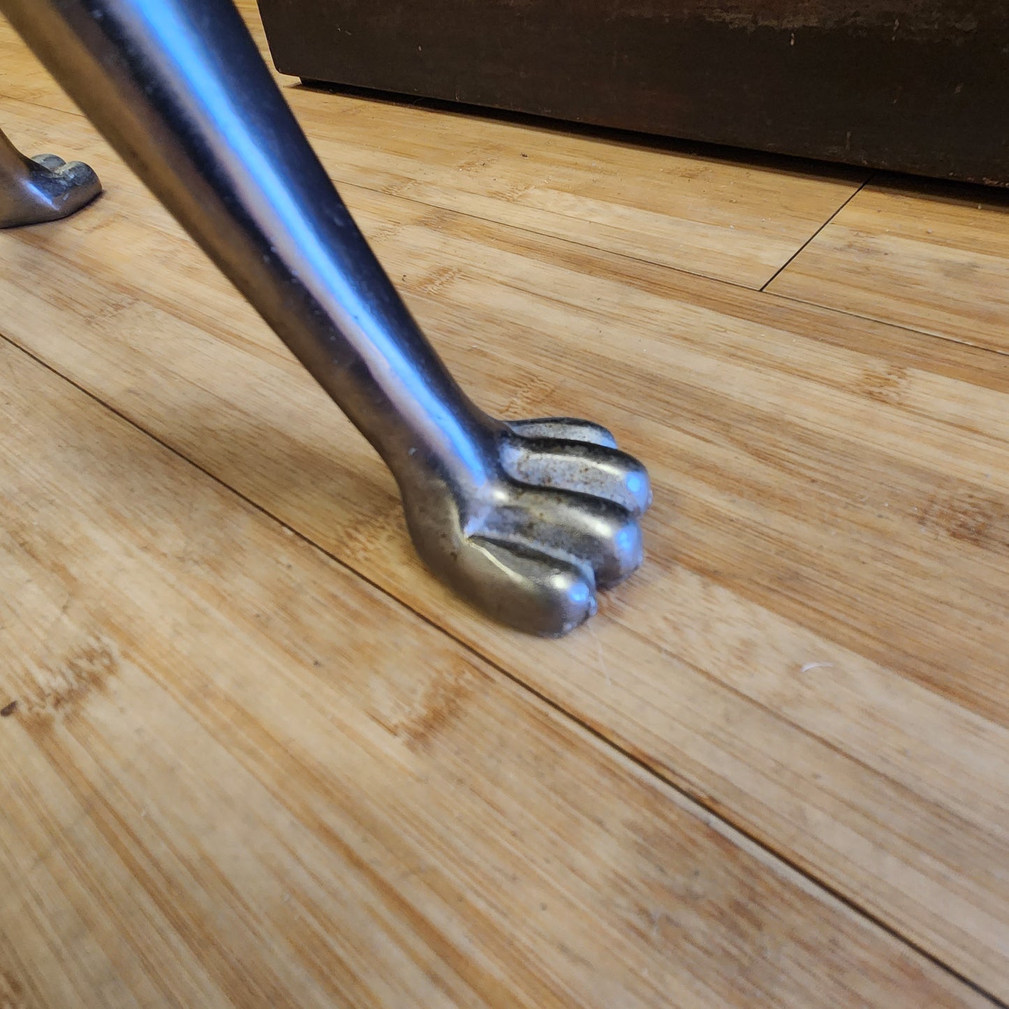 Industrial Vintage Claw Foot Adjustable Swivel Stool