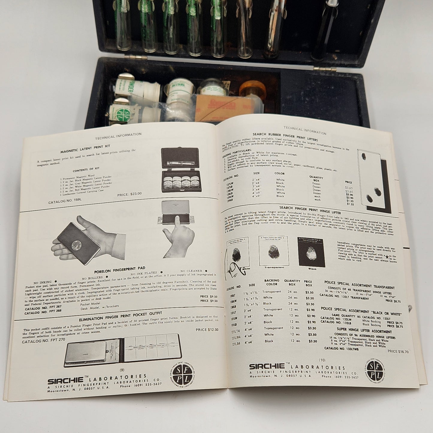 Vintage 1974 Sirchie Fingerprint Kit
