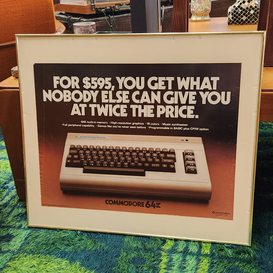 Commodore 64 Vintage Early Computer Advertising Poster
