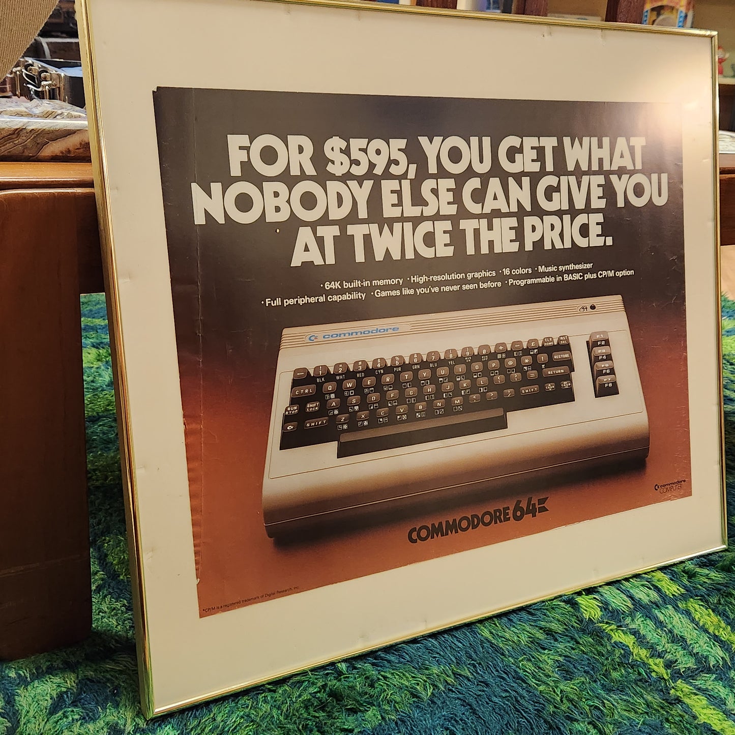 Commodore 64 Vintage Early Computer Advertising Poster