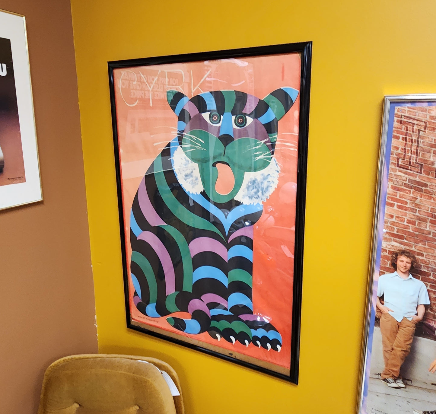 Cyrk Polish Circus Striped Tiger Print Poster by Hubert Hilscher
