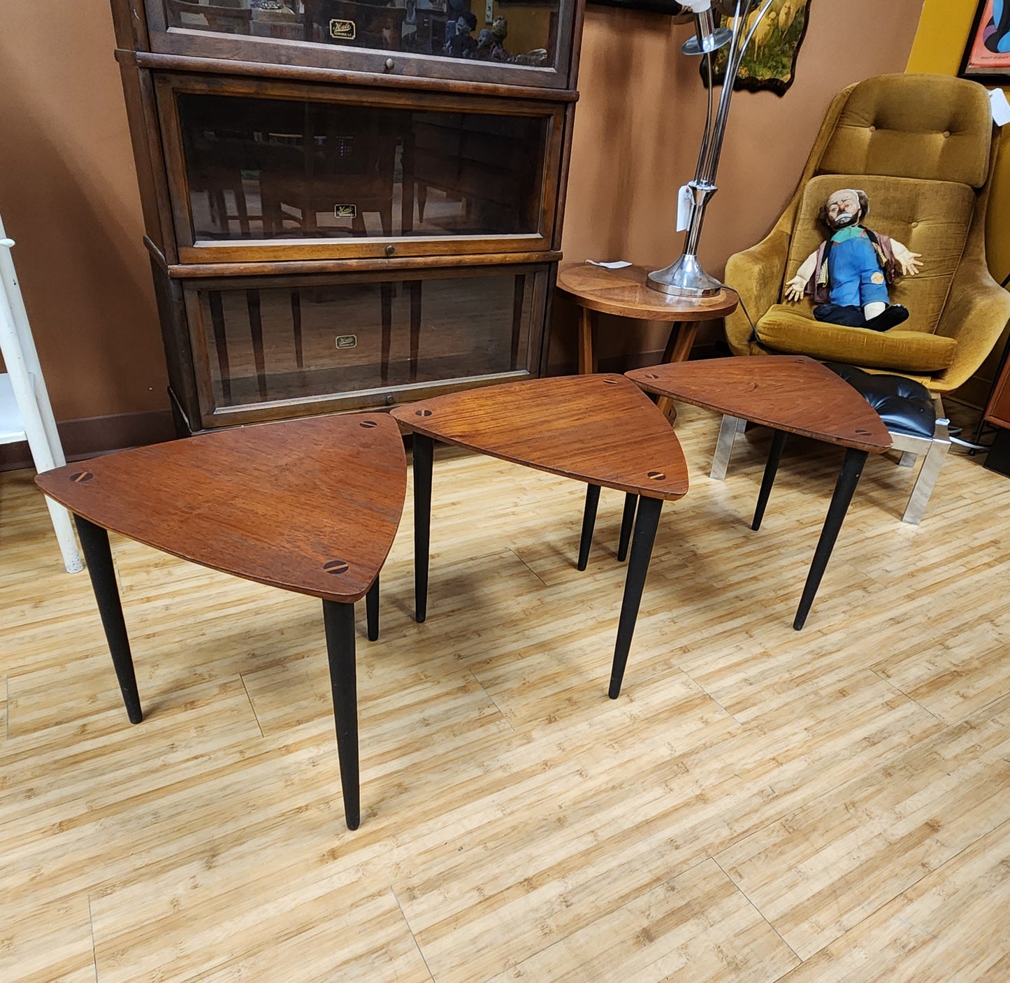 Set of 3 Mid-Century Rosewood Stacking Side Tables