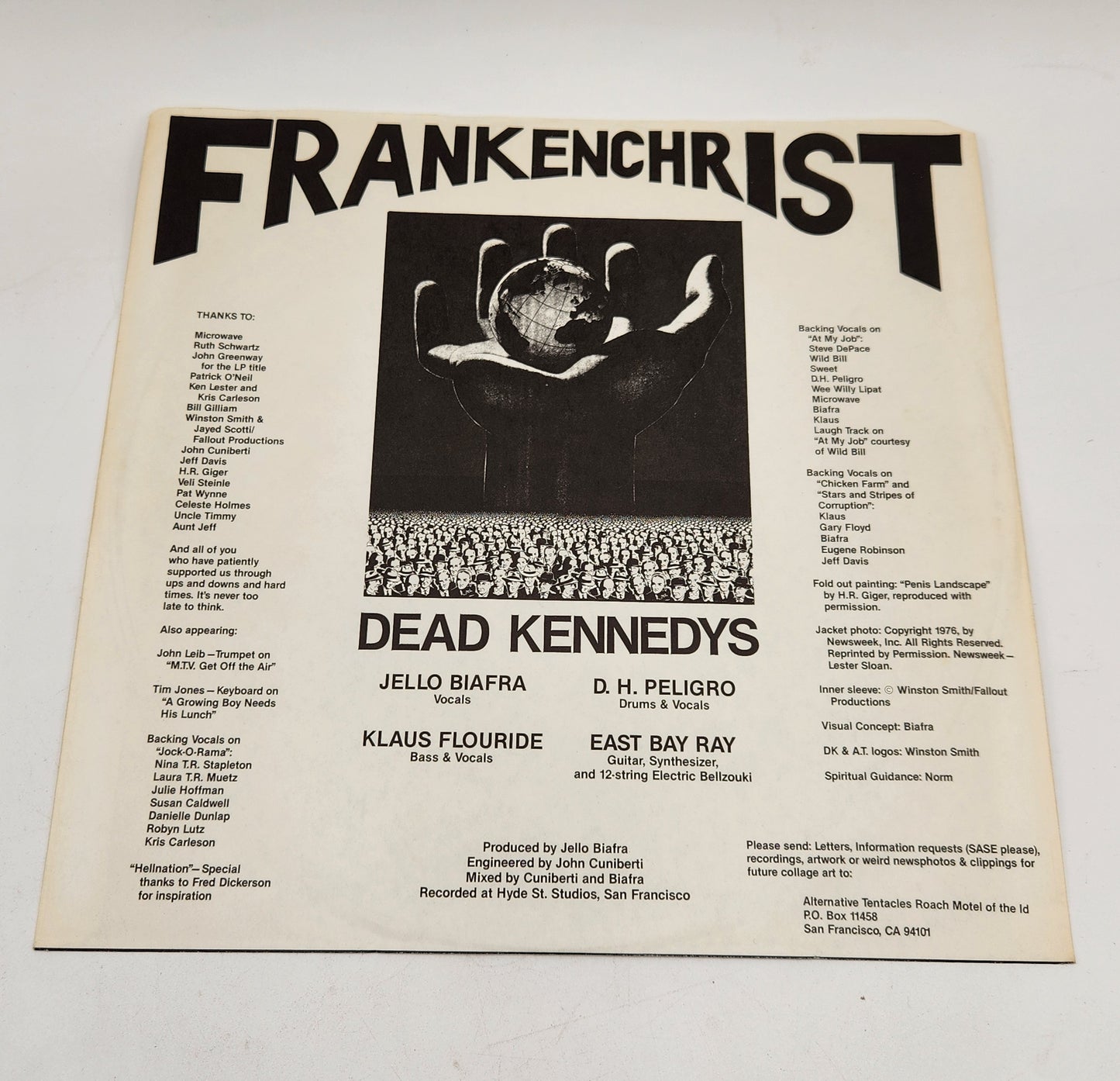 Dead Kennedys "Frankenchrist" 1985 1st Pressing Punk Album With Banned Poster