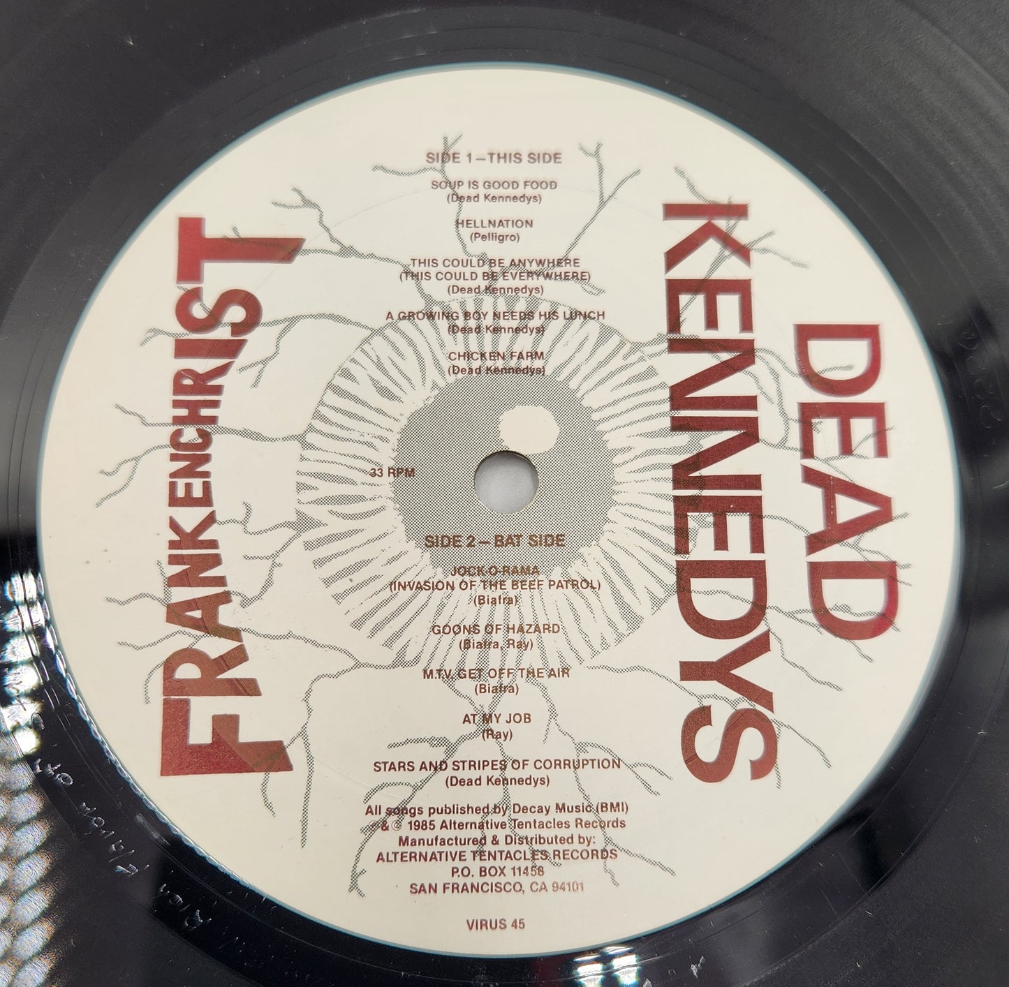 Dead Kennedys "Frankenchrist" 1985 1st Pressing Punk Album With Banned Poster