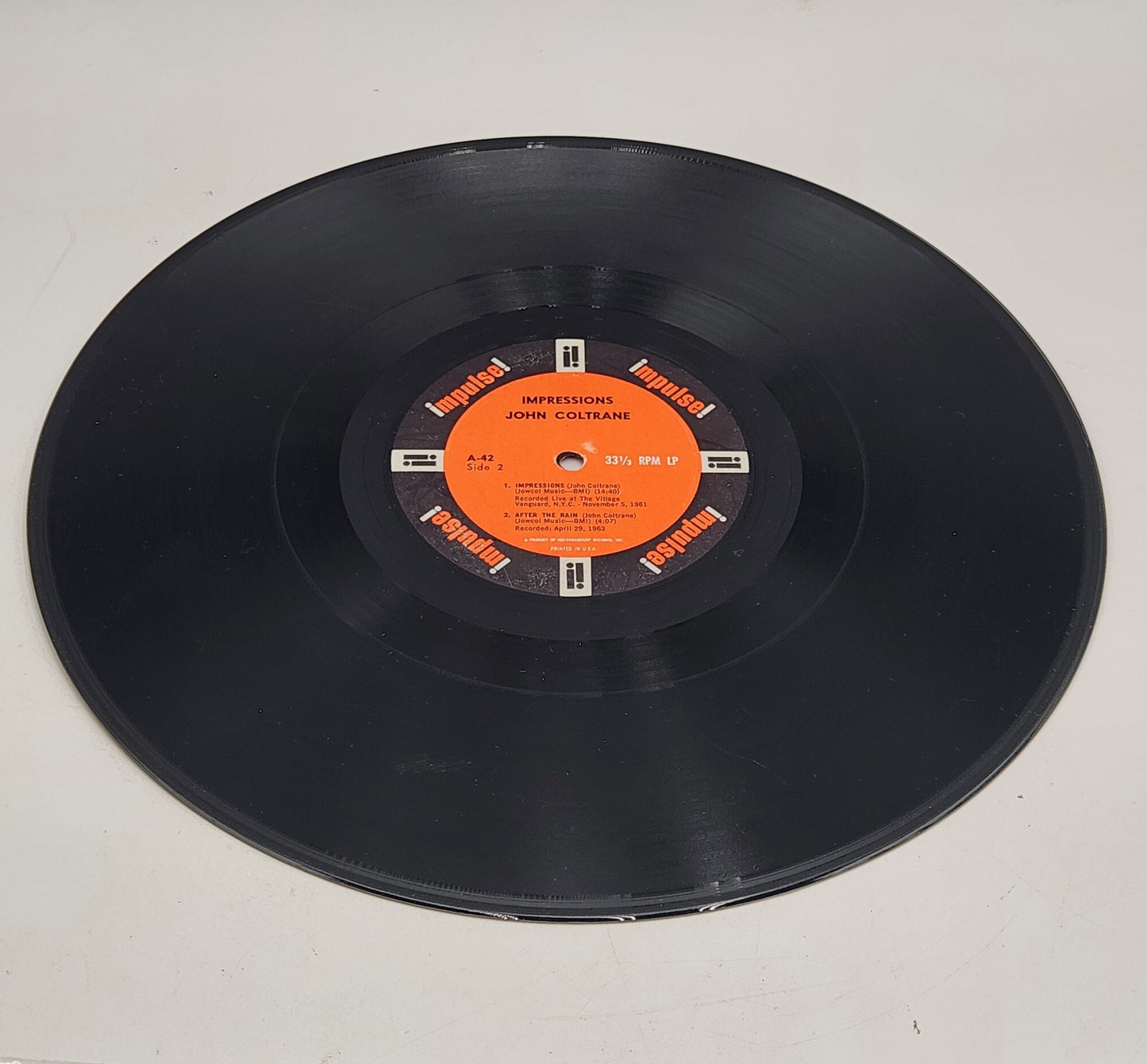 John Coltrane "Impressions" 1963 1st Mono Pressing Jazz Record Album