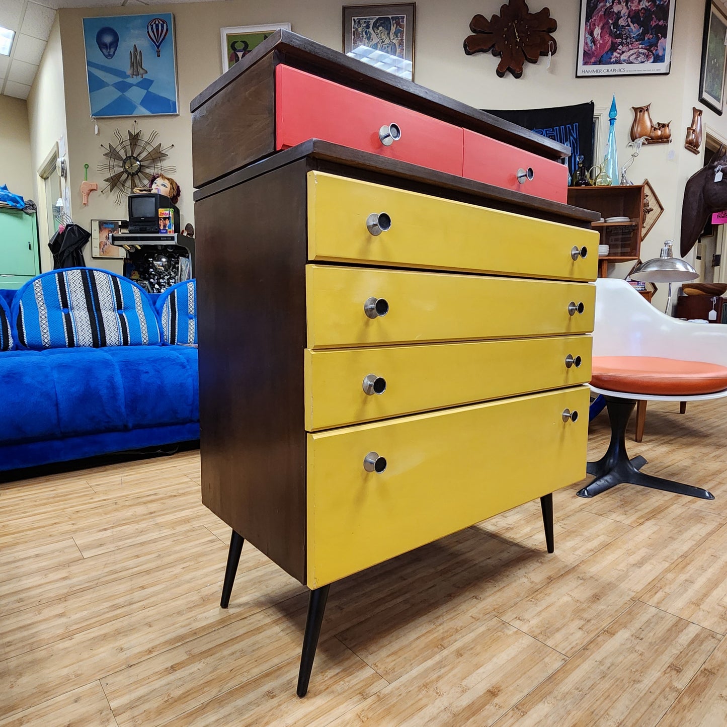 Mid-Century 2 Piece Dresser / Chest of Drawers (Khoury Furniture Co)