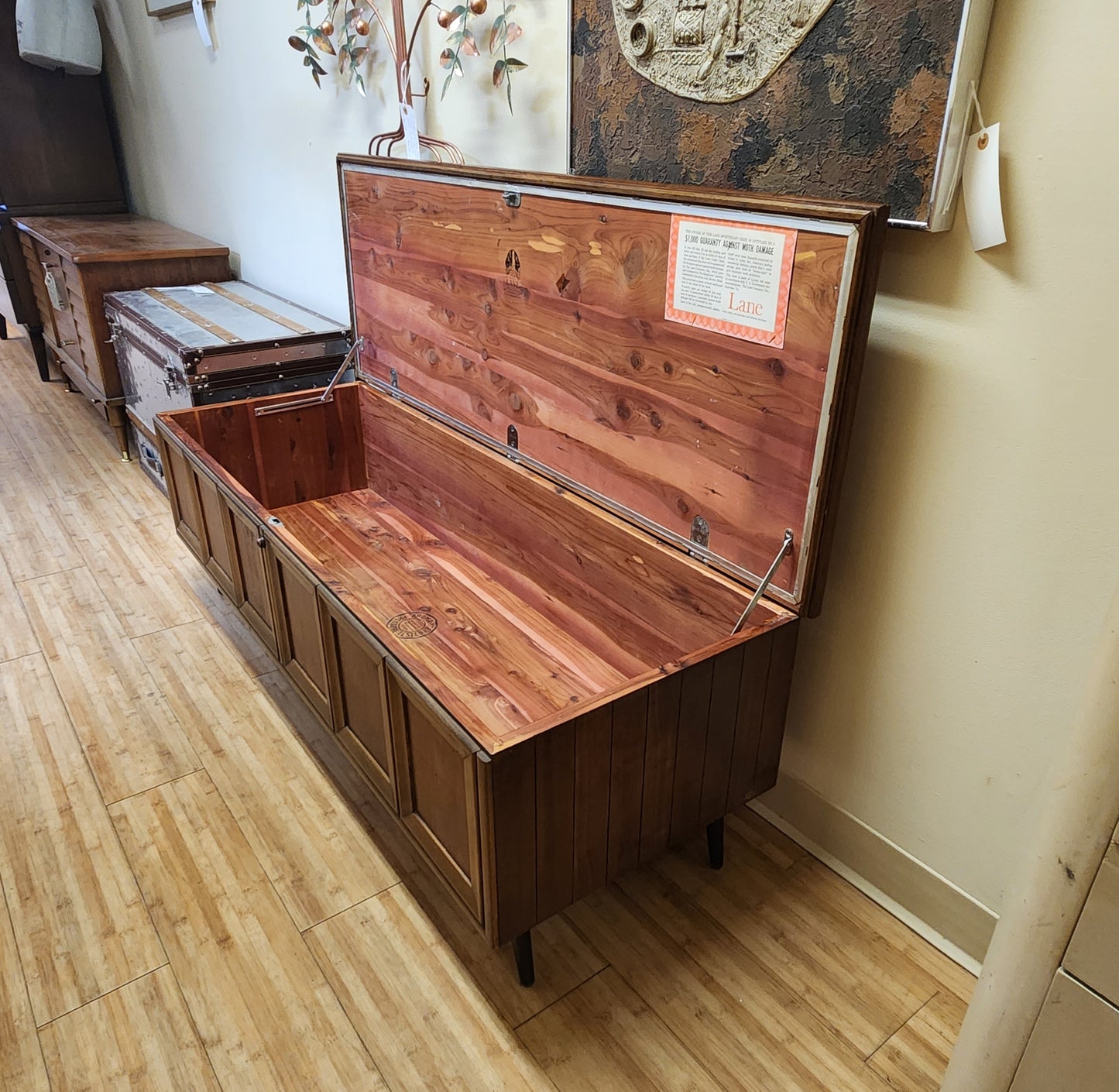 Mid-Century Lane Cedar Storage Chest On Attached Legs