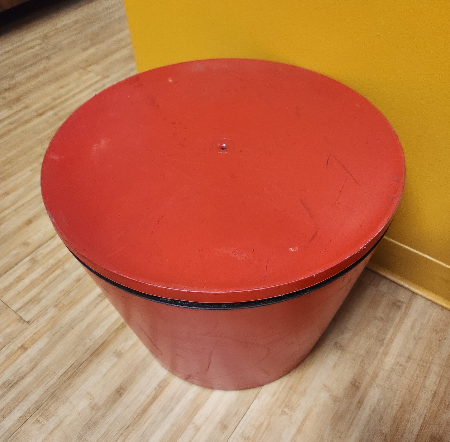 Pair of Red Industrial Storage / Server Side Tables