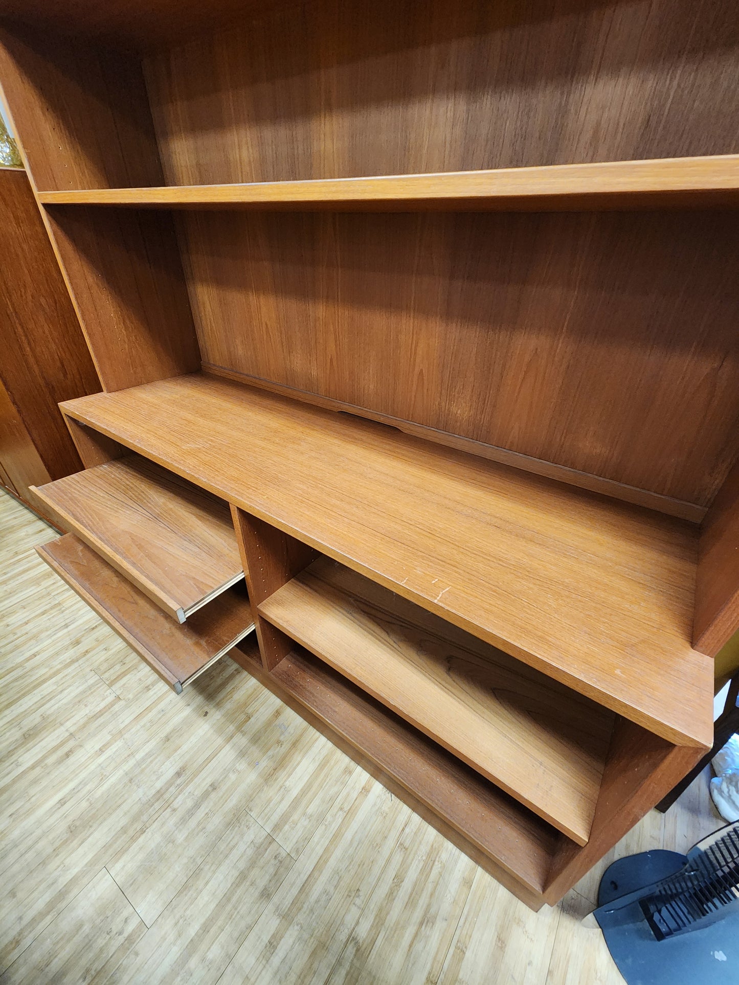 MCM Poul Hundevad 2 Piece Teak Bookcase Media Cabinet