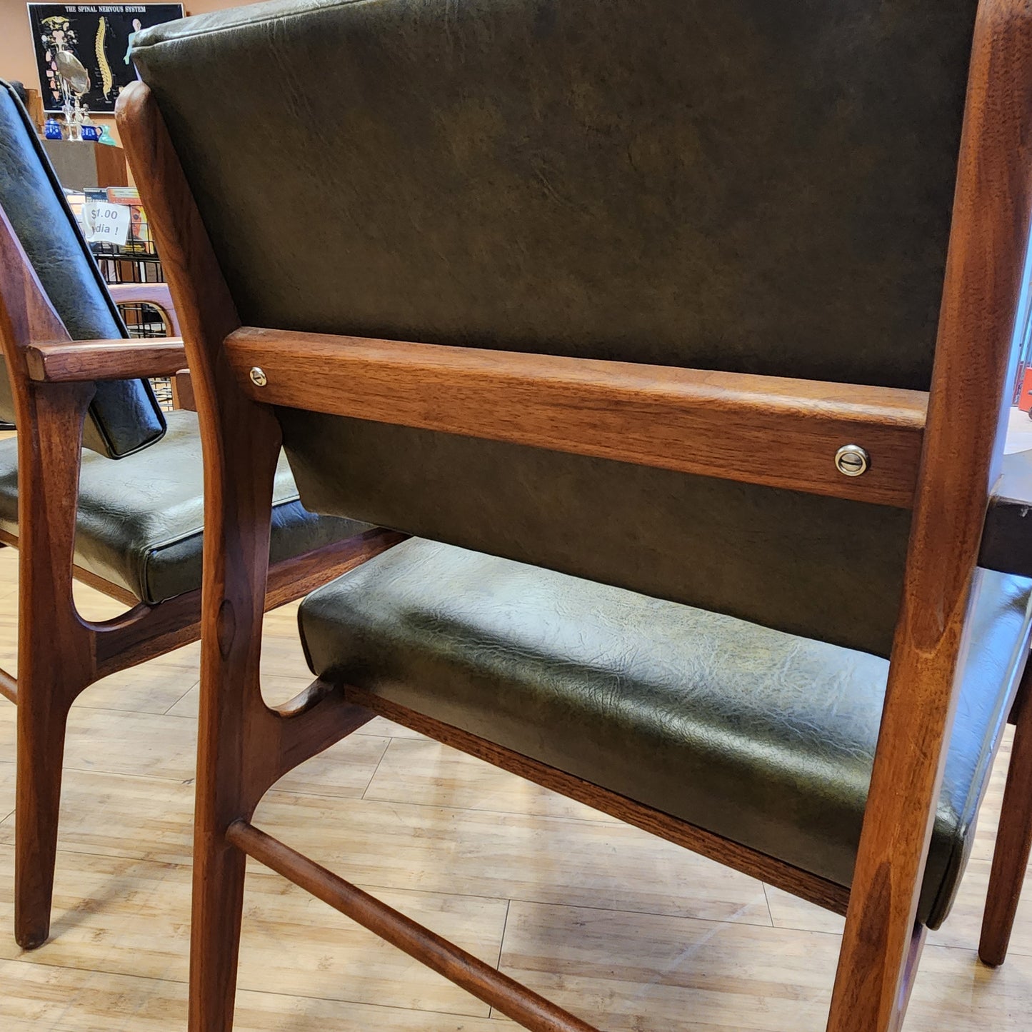 Pair Of Walnut Mid-Century Lounge Chairs