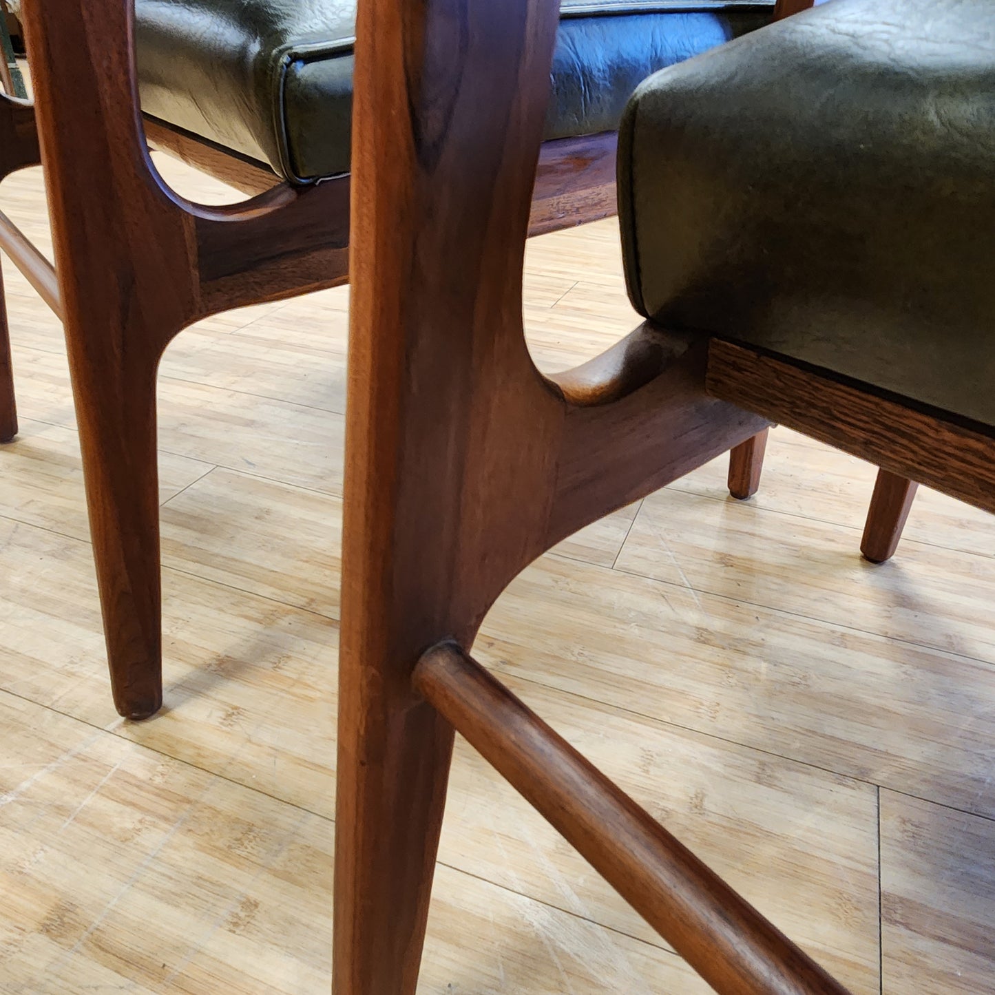 Pair Of Walnut Mid-Century Lounge Chairs