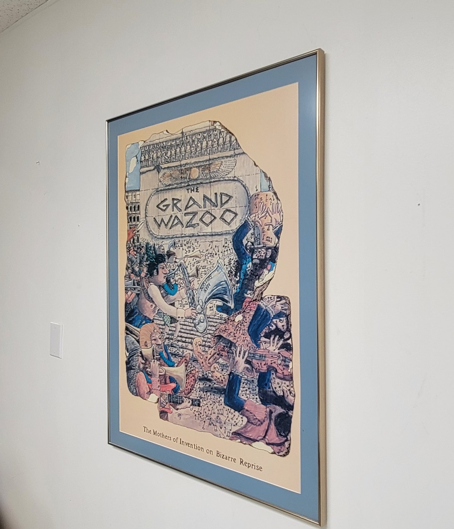 Original Frank Zappa & The Mothers Of Invention Grand Wazoo Framed Promo Poster