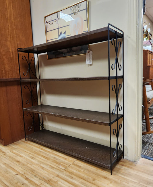 Vintage Metal Bookshelf Shelving Unit
