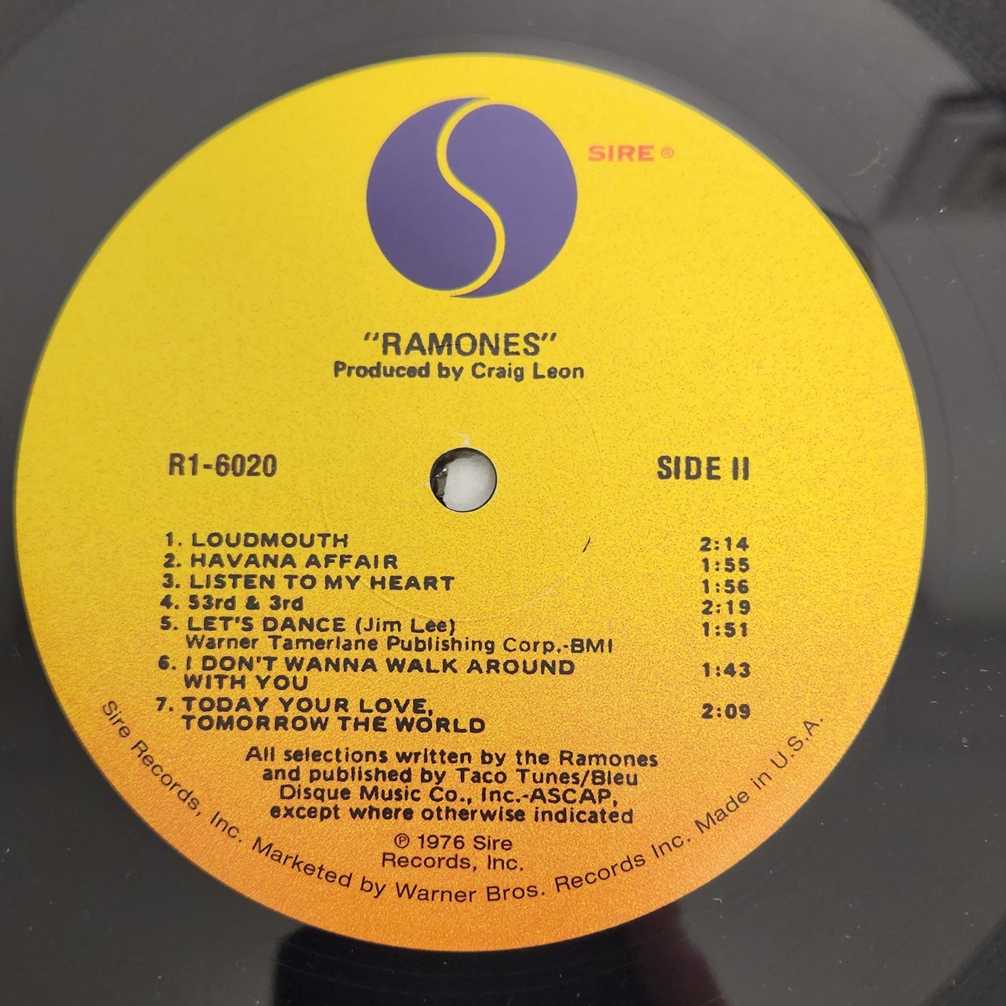 Ramones Self-Titled 2011 Reissue Punk Rock Record Album