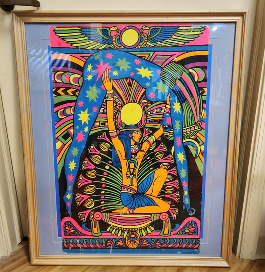1969 Orlando MacBeth The Third Eye Psychedelic Blacklight Poster, #950 Shu Supporting Nut