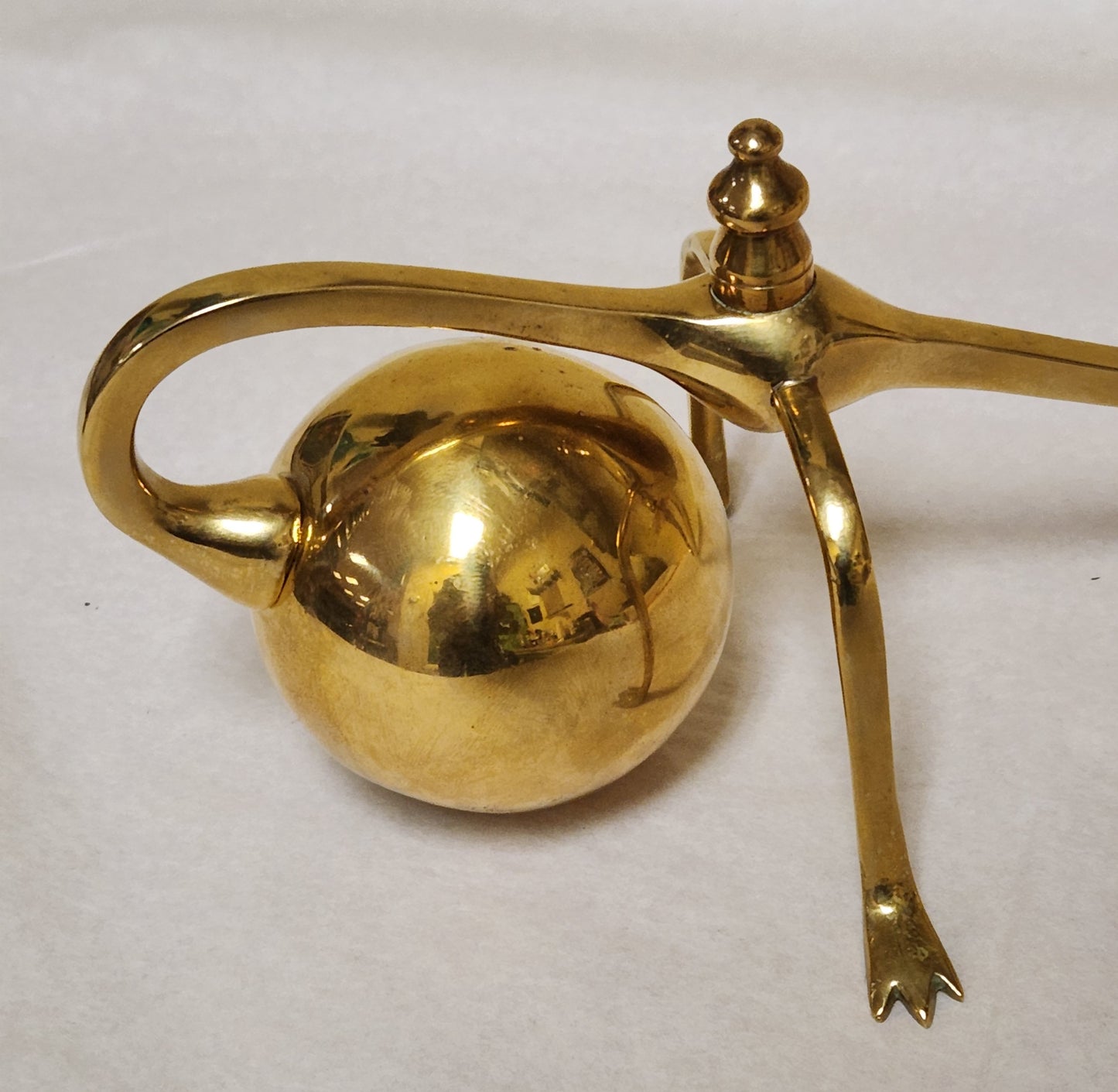 Vintage W.A.S. Benson Cannonball Style Brass Candle Holder